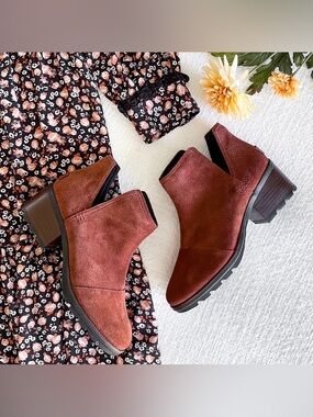 Sorel suede ankle boots.